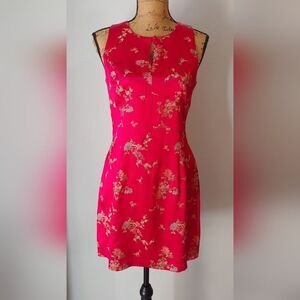 Vintage Byer Too! Asian Style Sleeveless Mini Dress Sz 11 17" PTP Runs Small